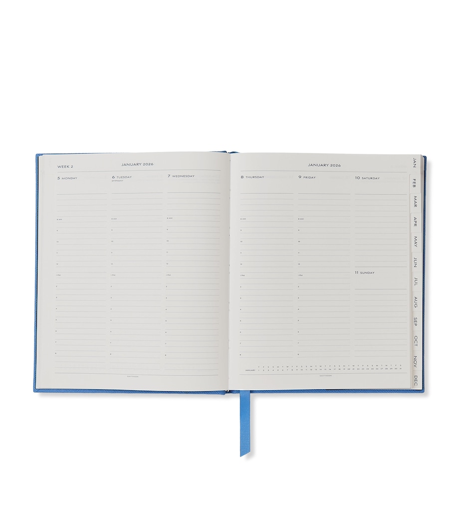 Leather Kings Vertical 2026 Diary NILE BLUE Image 2