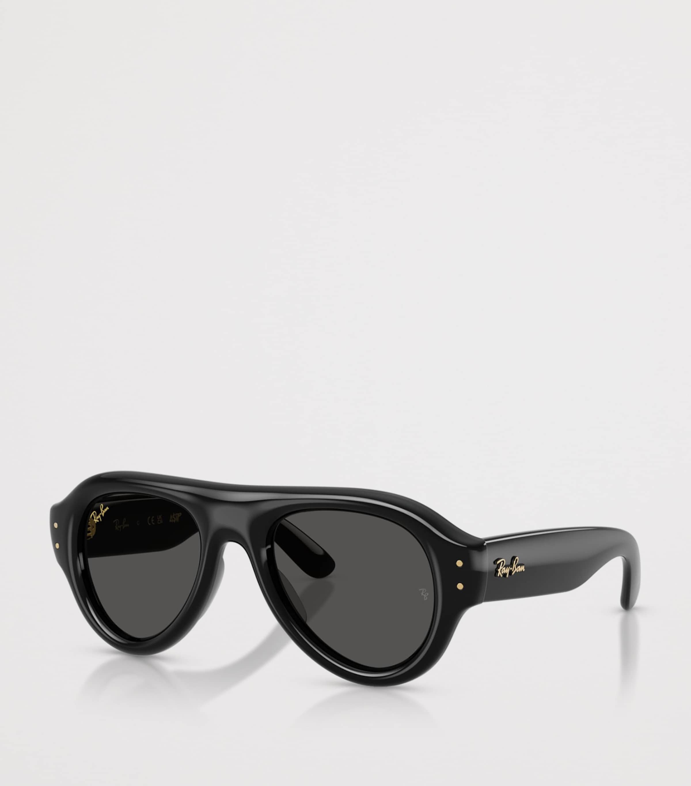 Ray-Ban Aviator Puffer Sunglasses Black Image 2