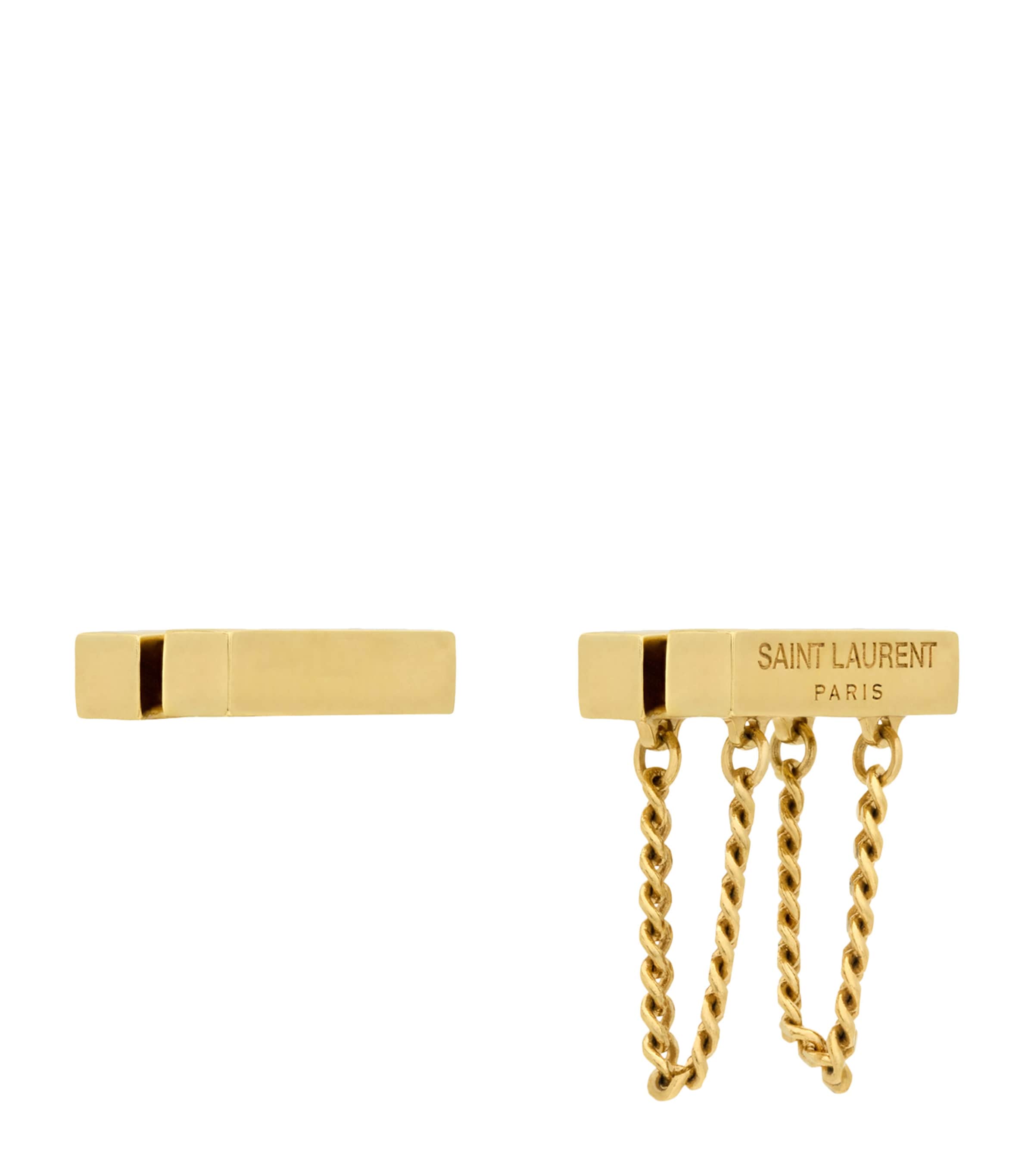 Saint Laurent Asymmetric Chain Earrings | Harrods US