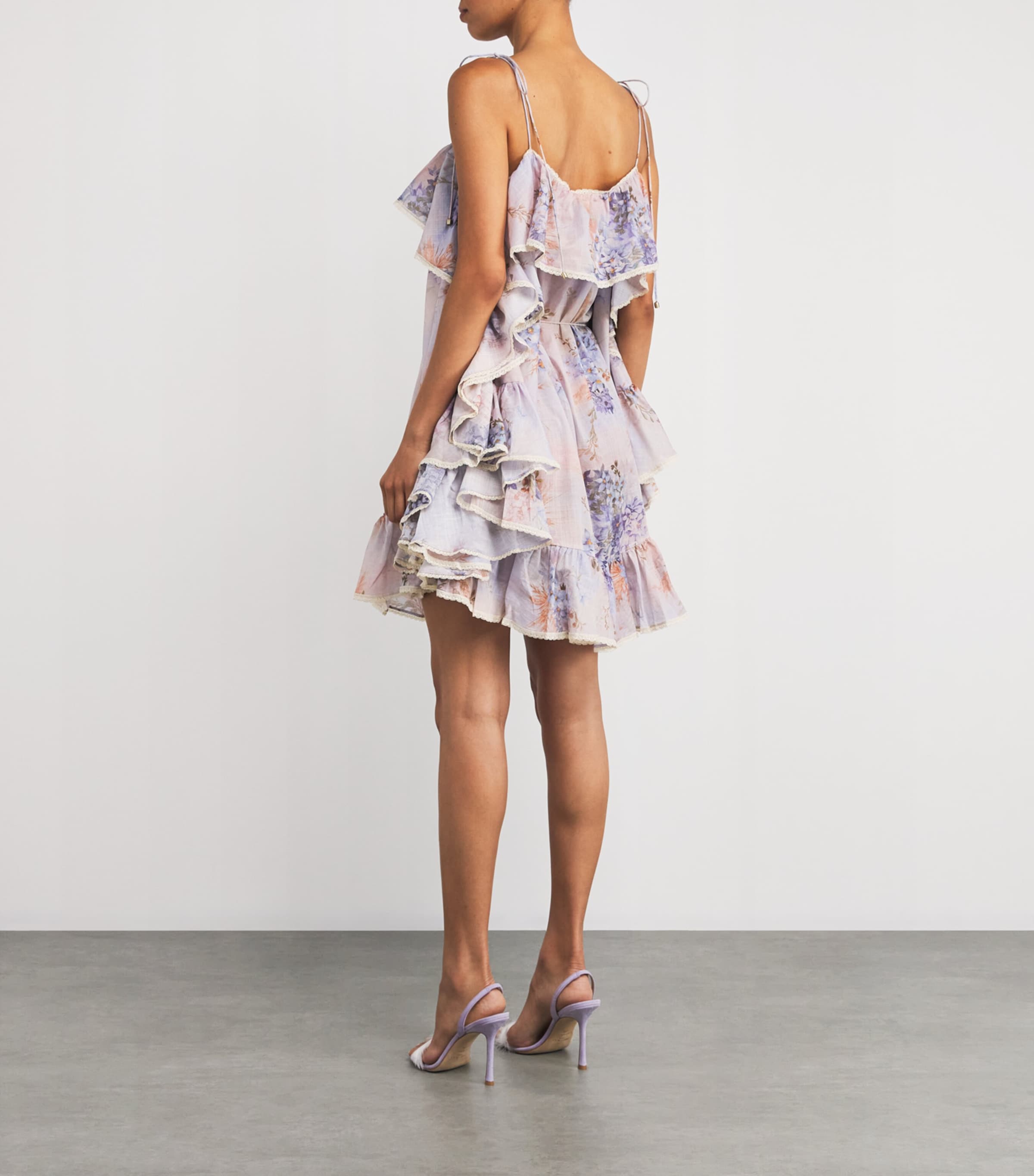 【Zimmermann】PLEATED FRILL MINI DRESS プリーツ フリル ミニ Zimmermann Pleated Frill Mini Dress | Shopbop