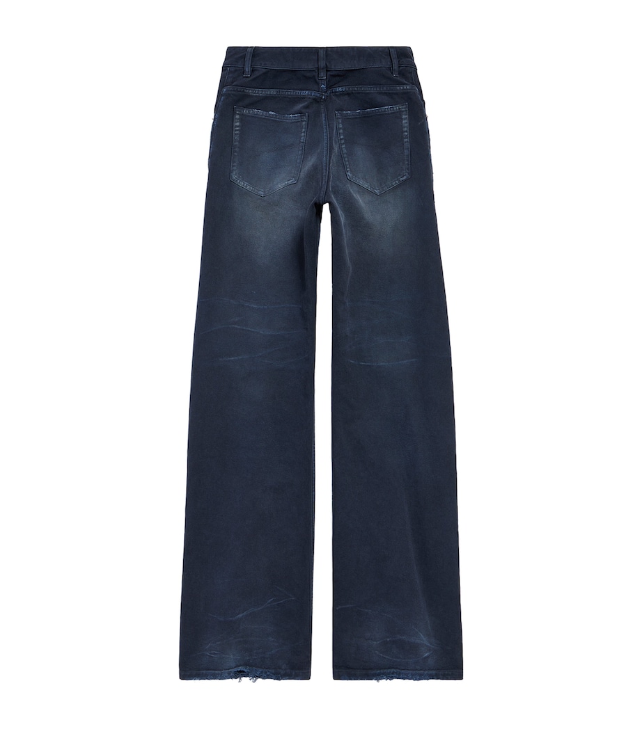 Distressed Curved Waist Jeans 8074 Image 6