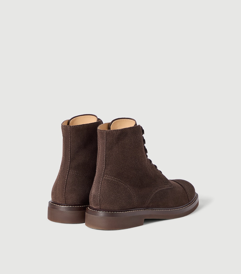 Brunello Cucinelli Brushed Leather Ankle Boots Image 3