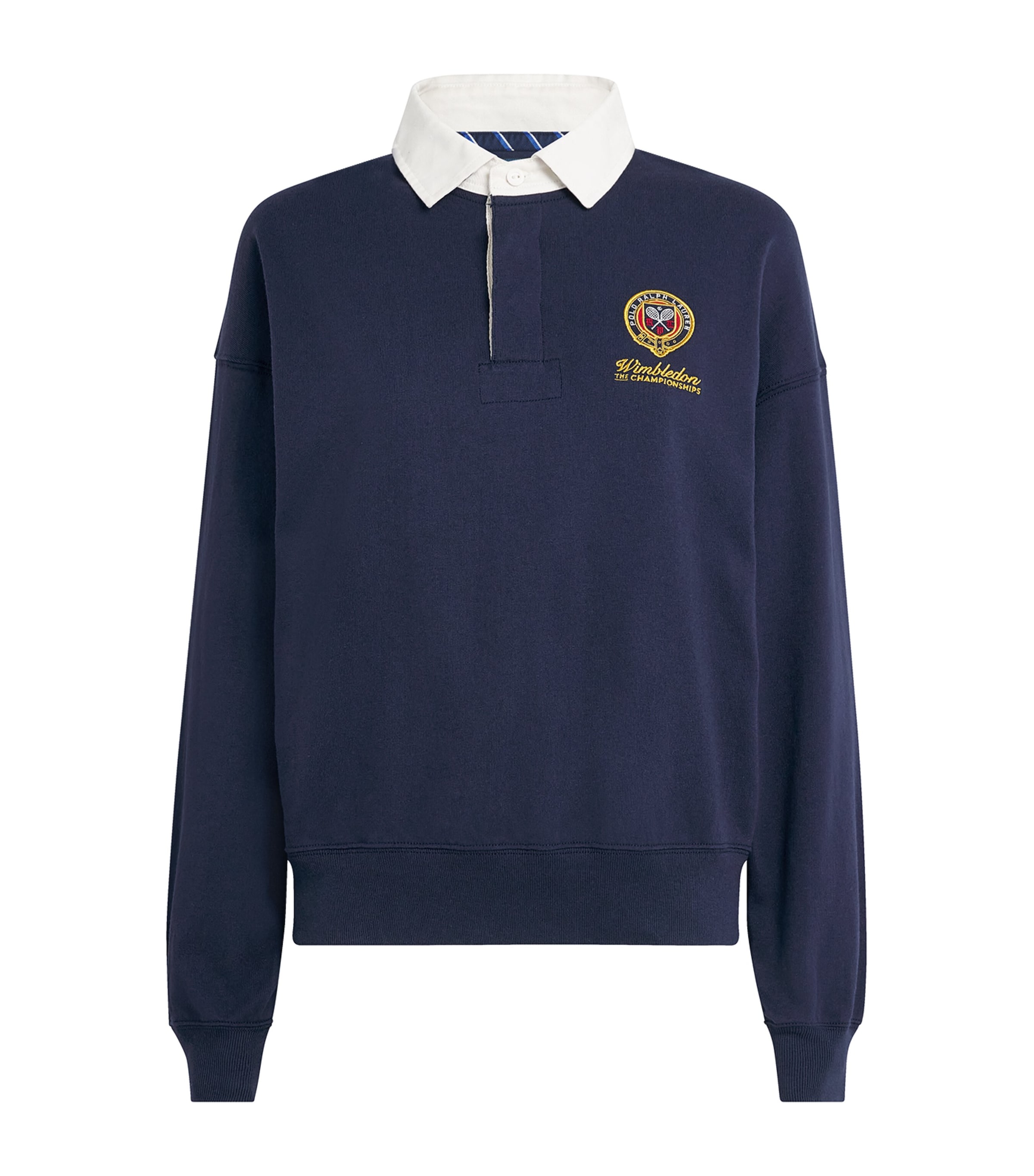 Polo Ralph Lauren Womens x Wimbledon Logo-Appliqué Sweatshirt Refined Navy Multi Image 1