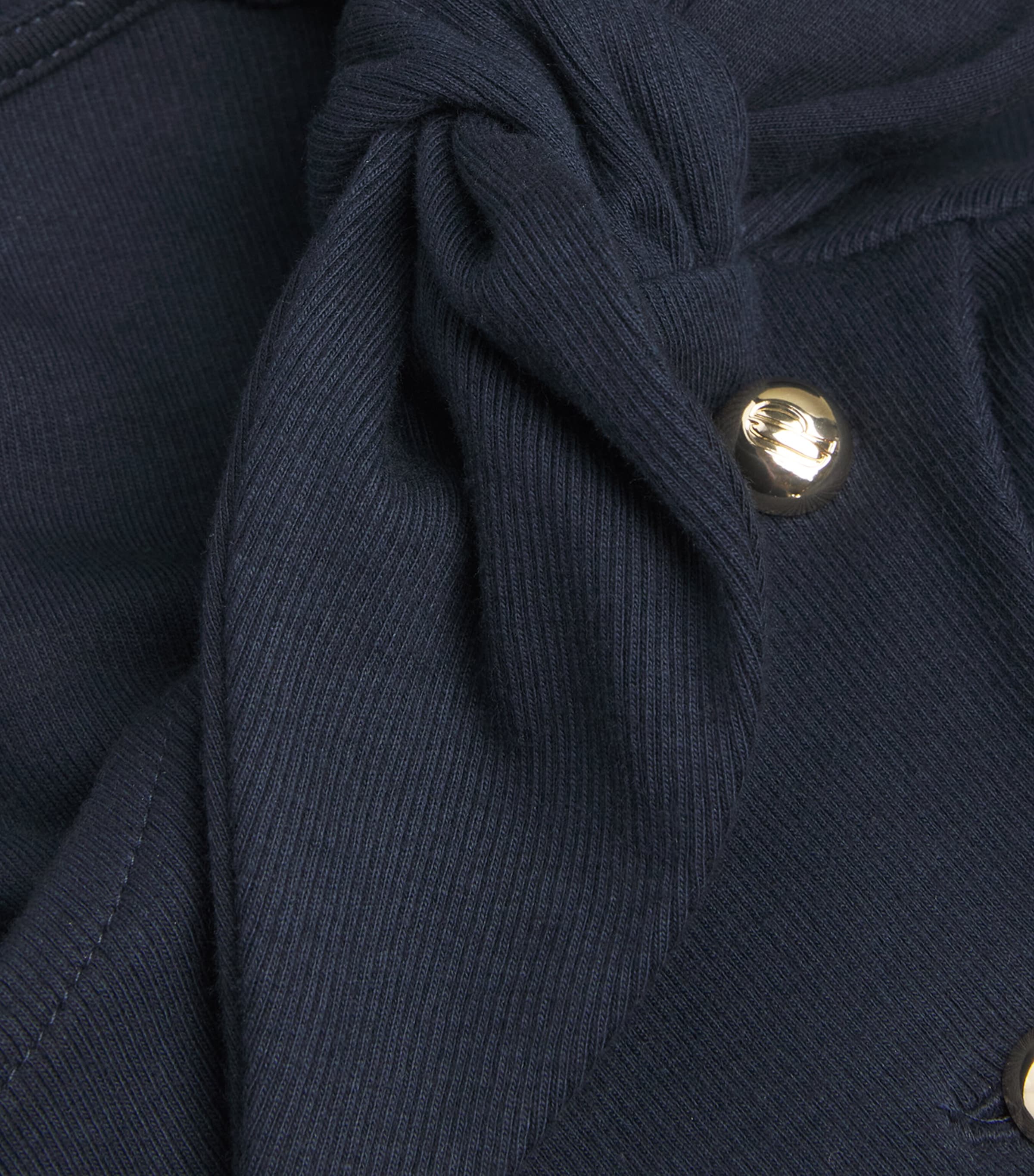 Stretch-Cotton Button Dress NAVY Image 5