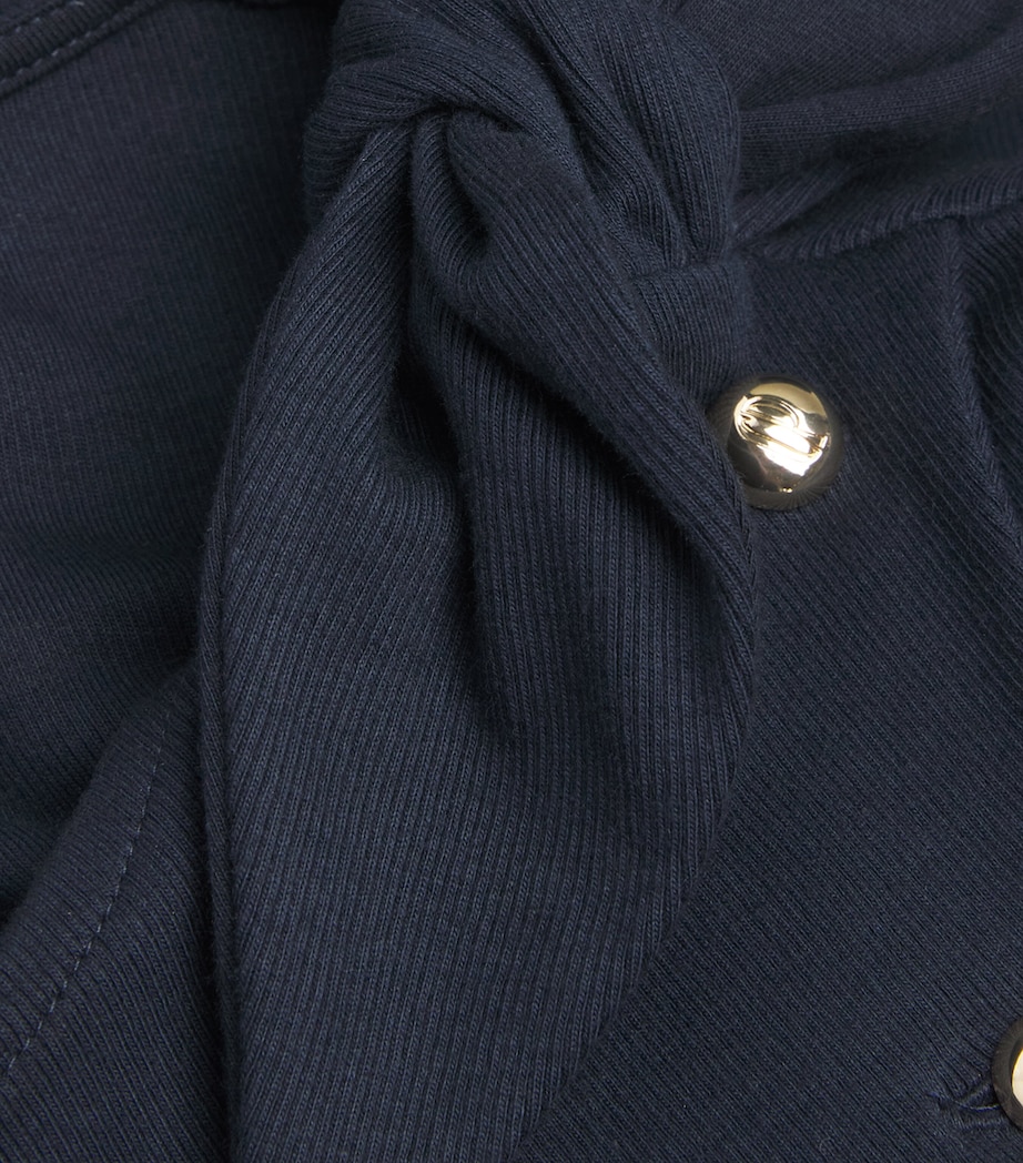 Stretch-Cotton Button Dress NAVY Image 5