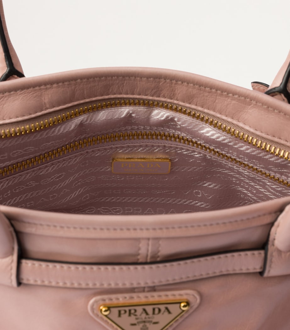 Medium Leather Top-Handle Bag F03ZN Image 8