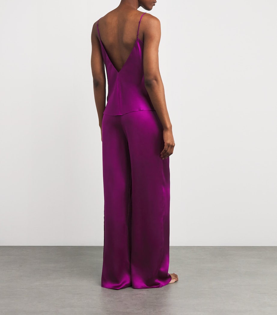 Silk Bliss Pyjama Set PLUM Image 3