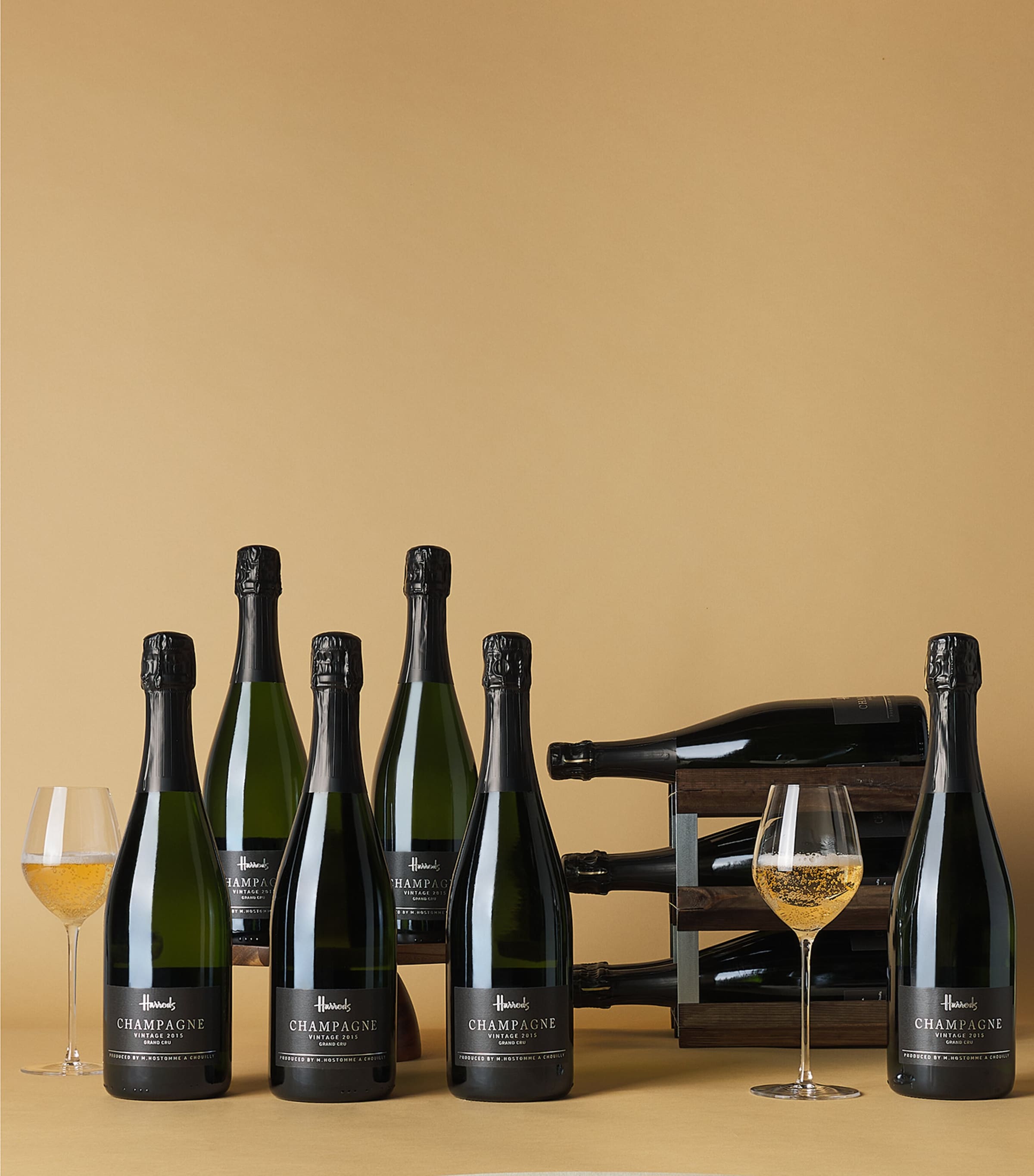 Harrods Blanc de Blancs Grand Cru Vintage Champagne 2015 Wine Case  (12 Bottles) - Champagne, France Image 1