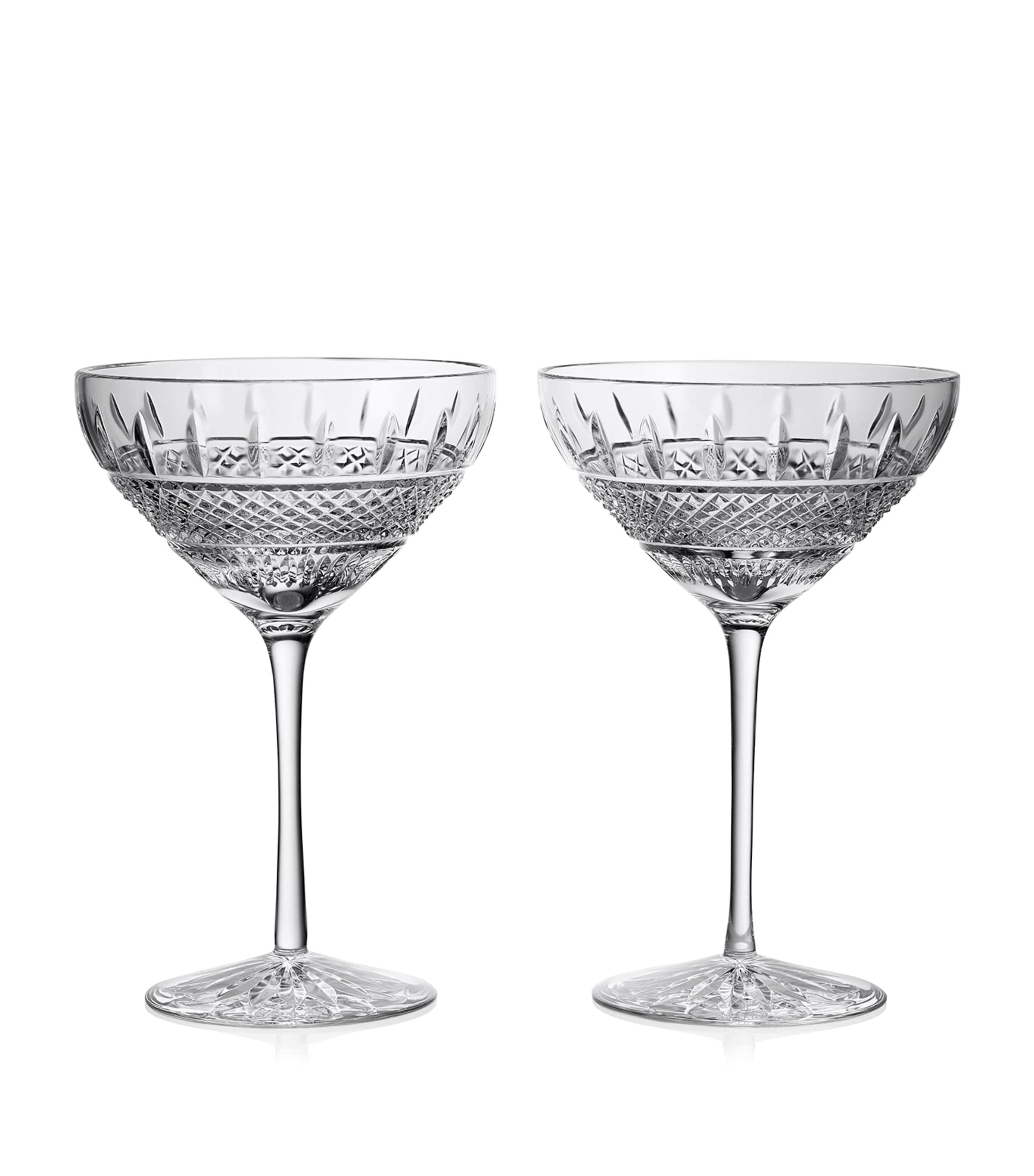 Waterford Set Of 2 Irish Lace Martini Glasses