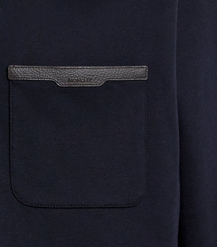 Cotton-Blend Jersey Half-Zip Sweater 779 Image 5