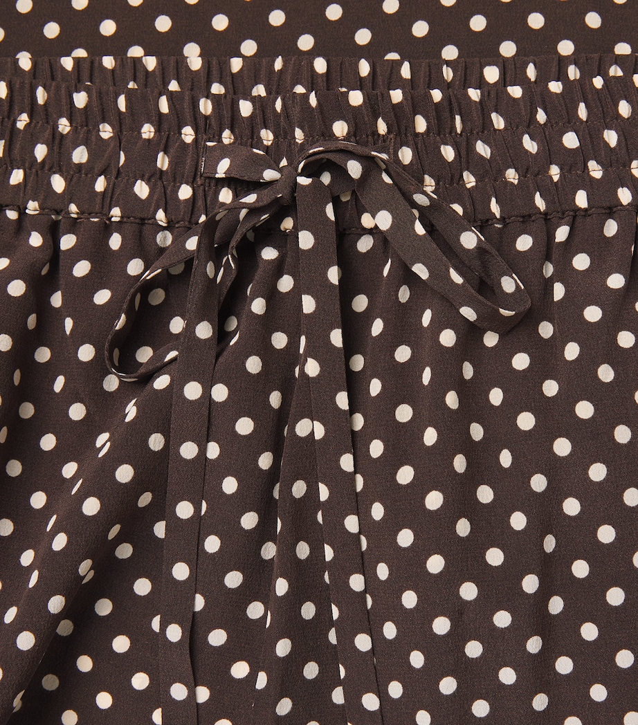 Matteau Womens Silk Wide-Leg Trousers Plka Dot Plk Chc Image 6
