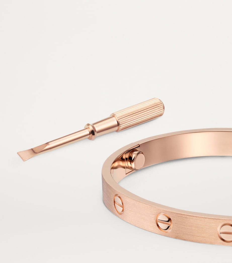 LOVE Classic Rose Gold Bracelet - Brushed Finish ROSE GOLD Image 5