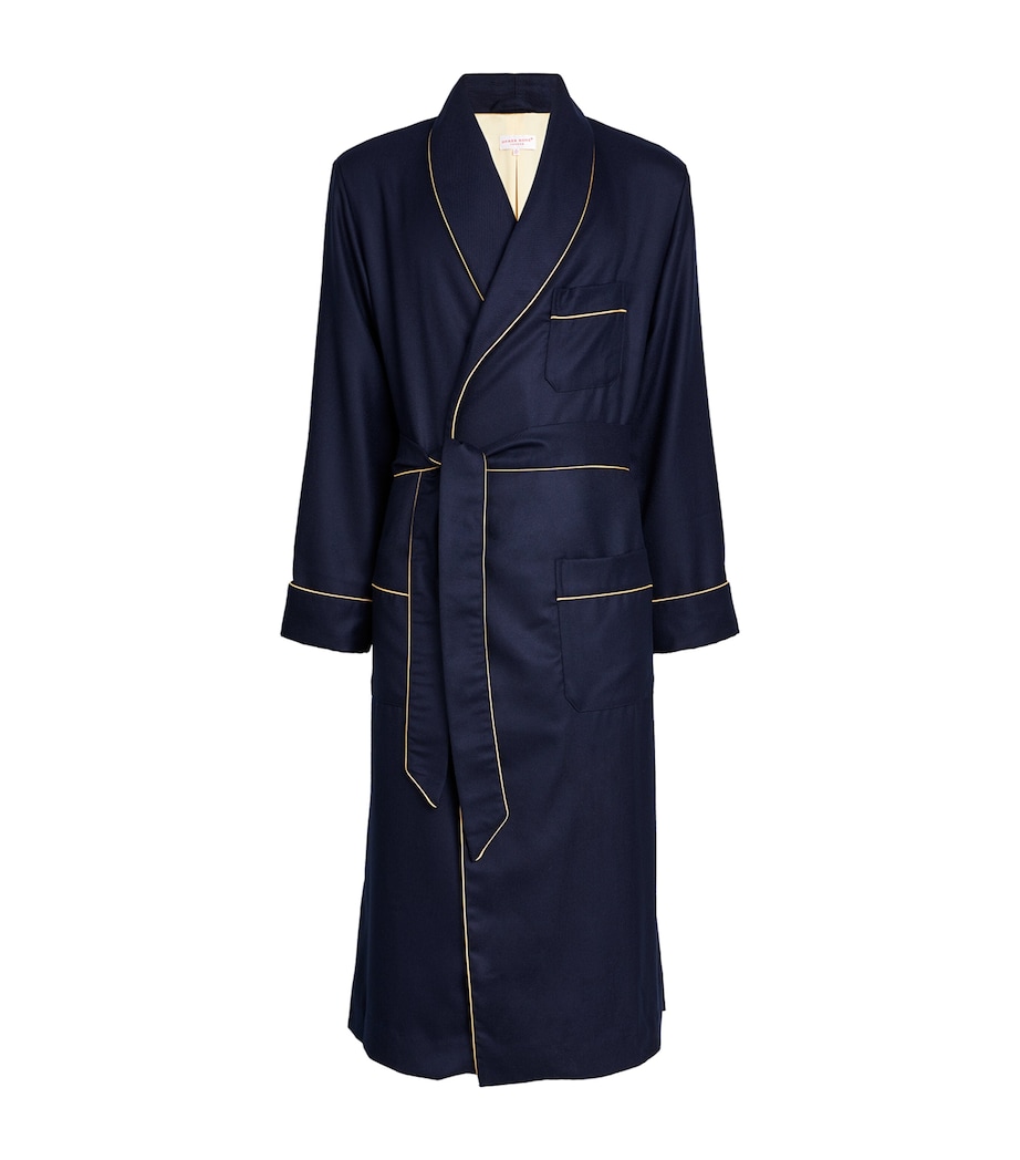 Cashmere-Silk Piped Robe 003NAV Image 1