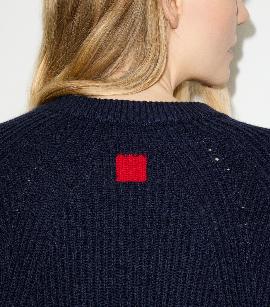 MAX&Co. Womens Wool-Cashmere Sweater Navy Image 5