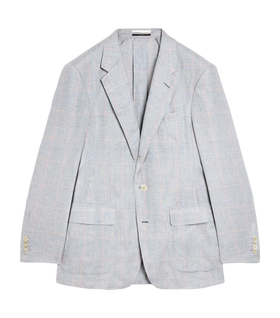 Dunhill Mens Linen Single-Breasted Blazer Image 1