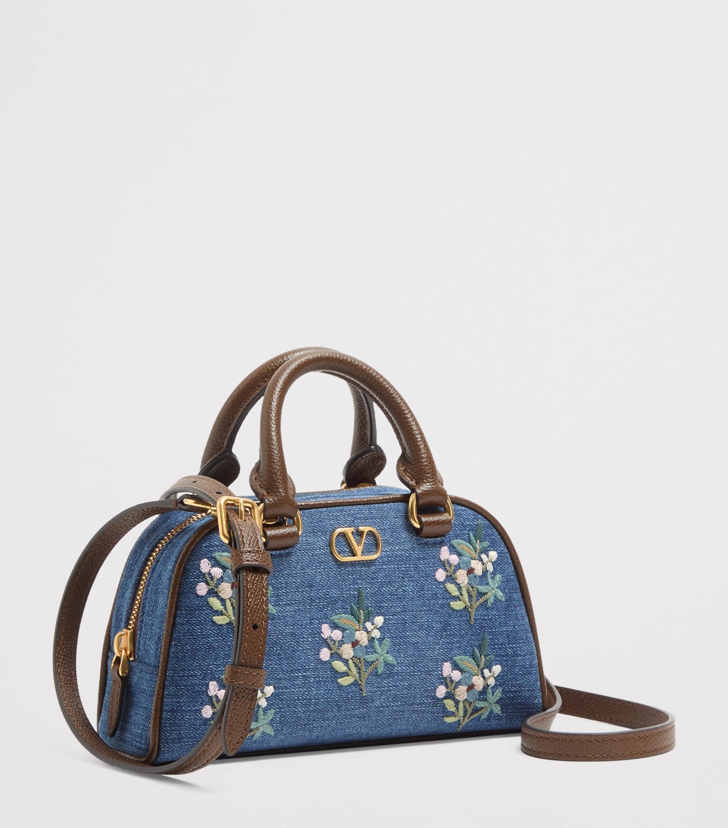Valentino Garavani Denim VLogo Signature Top-Handle Bag Axm Image 2