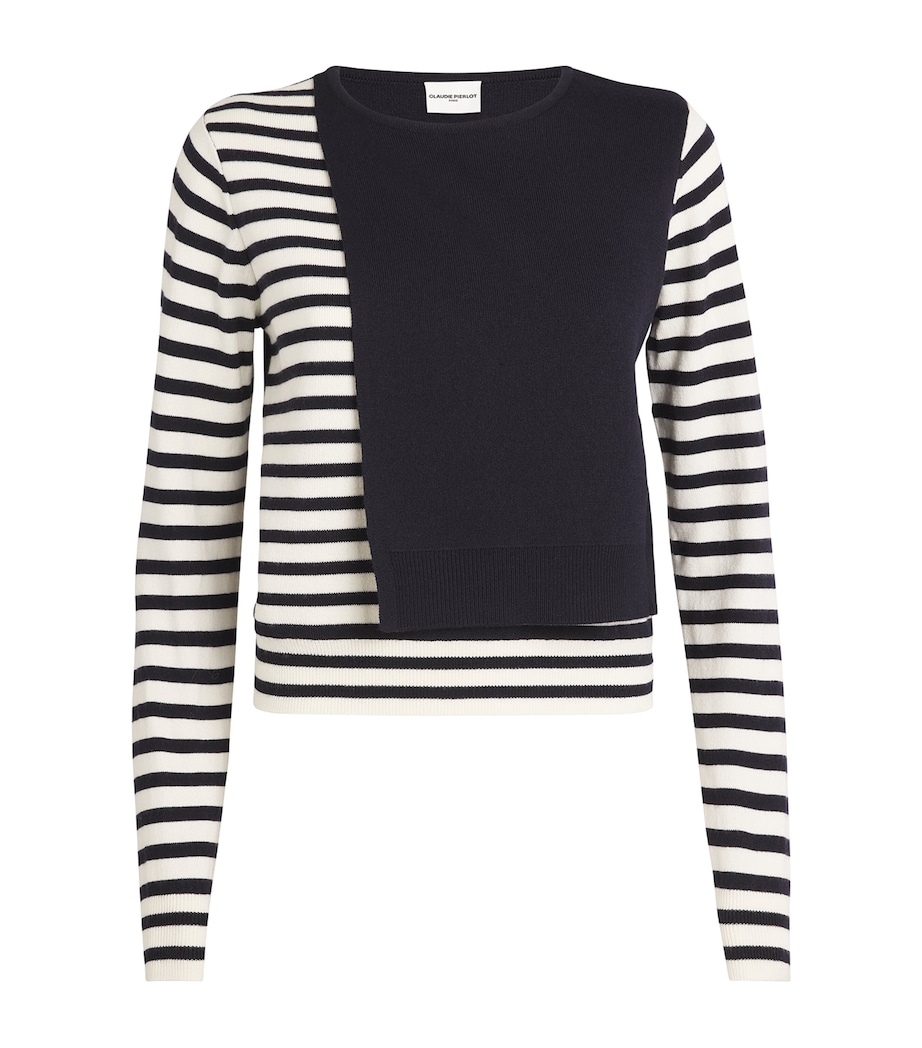 Long-Sleeve Striped Sweater - Image 1