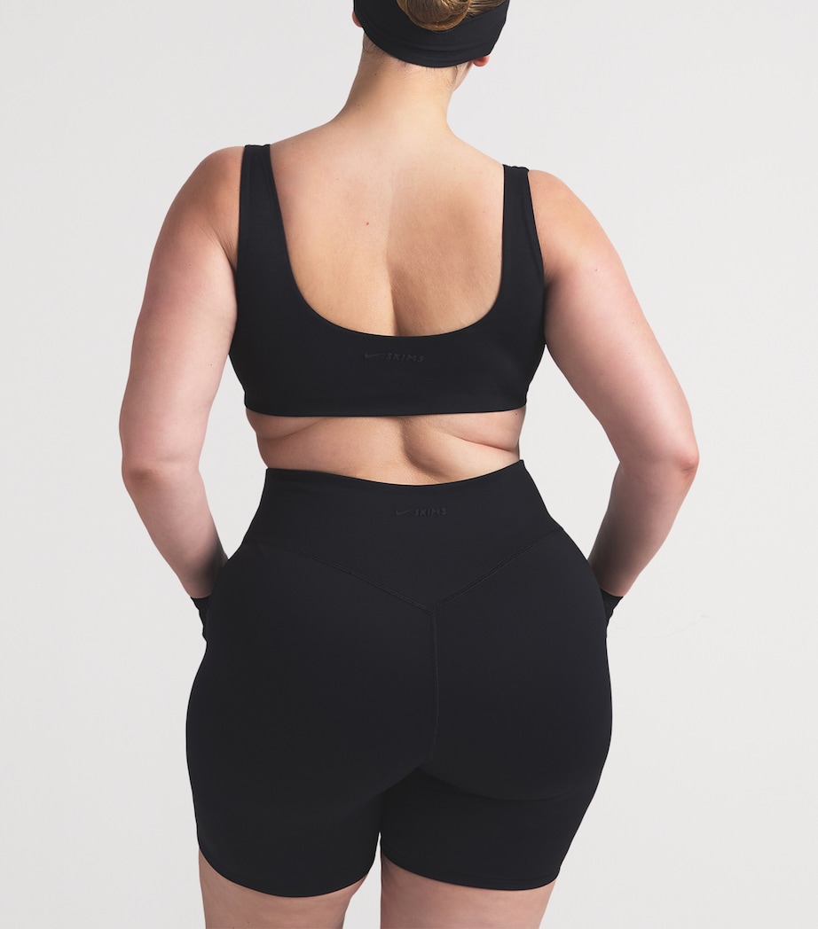 NikeSKIMS Womens NikeSKIMS Matte Sports Bra Obsidian Image 6
