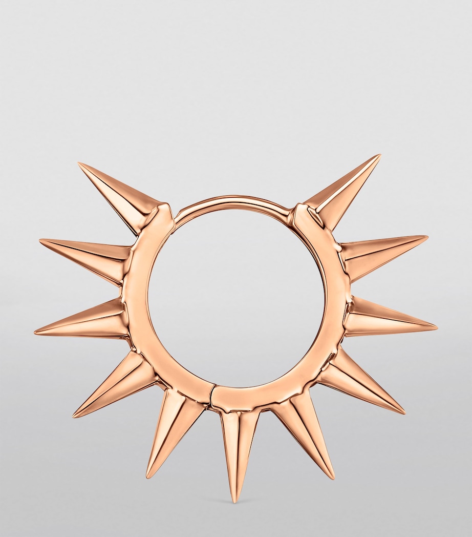 Rose Gold Metal Mohawk Hoop Earring (8mm) ROSE GOLD Image 2