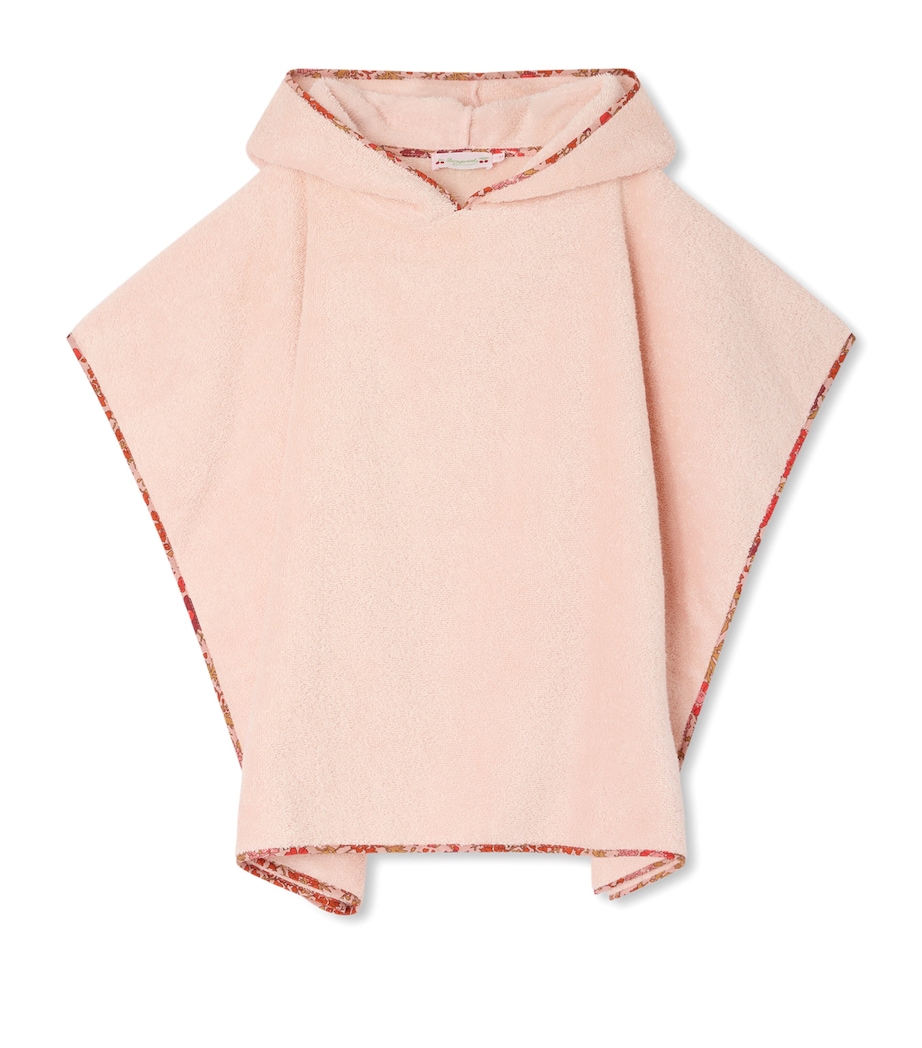 Bonpoint Cotton Towel Poncho (4-8 Years) Rose Petale Image 1