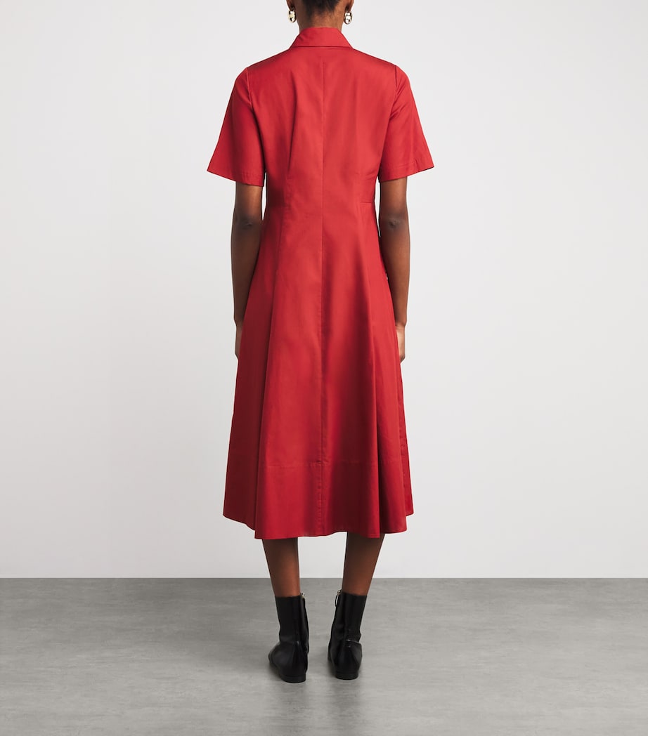 Cotton Shirt Midi Dress 627BKR-BRICK ROSE Image 6