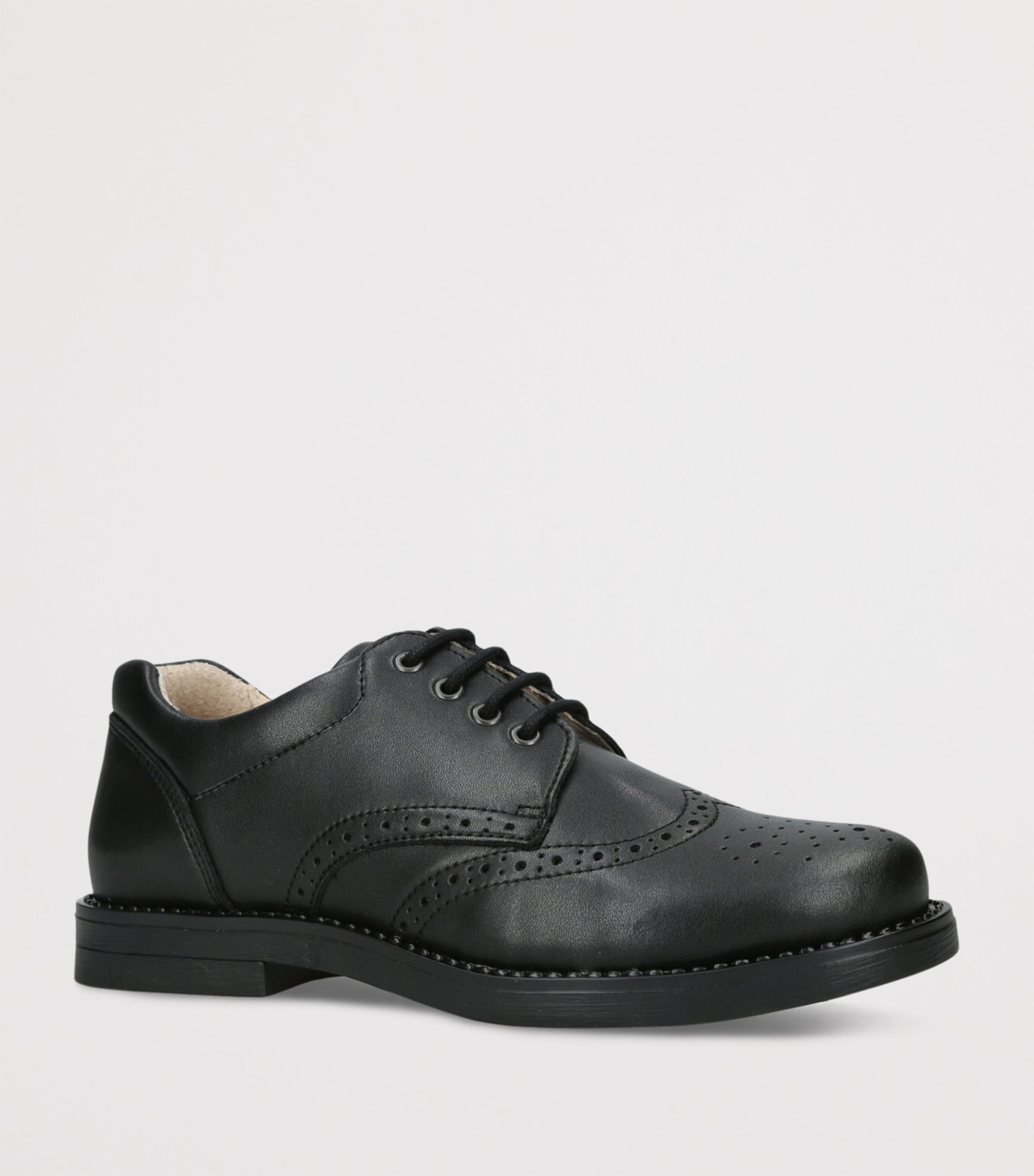 Leather Hamish School Shoes BLACK Image 3
