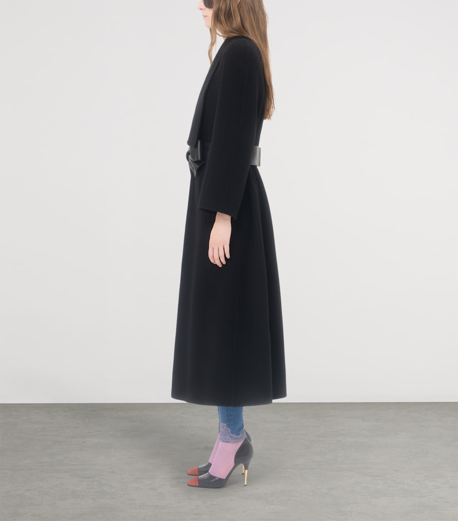 Valentino Womens Virgin Wool-Cashmere Belted Coat Image 4