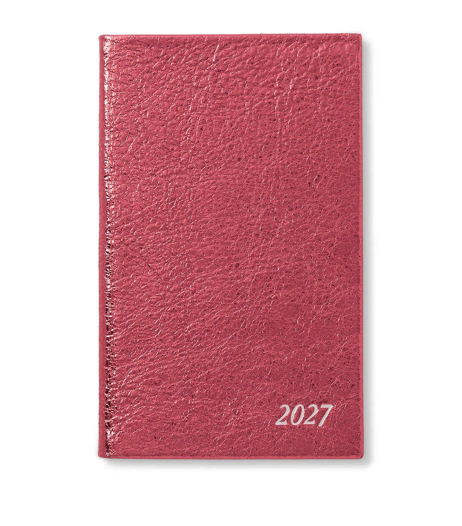 Smythson Leather Panama Weekly Diary 2027 Metallic Rose Image 1