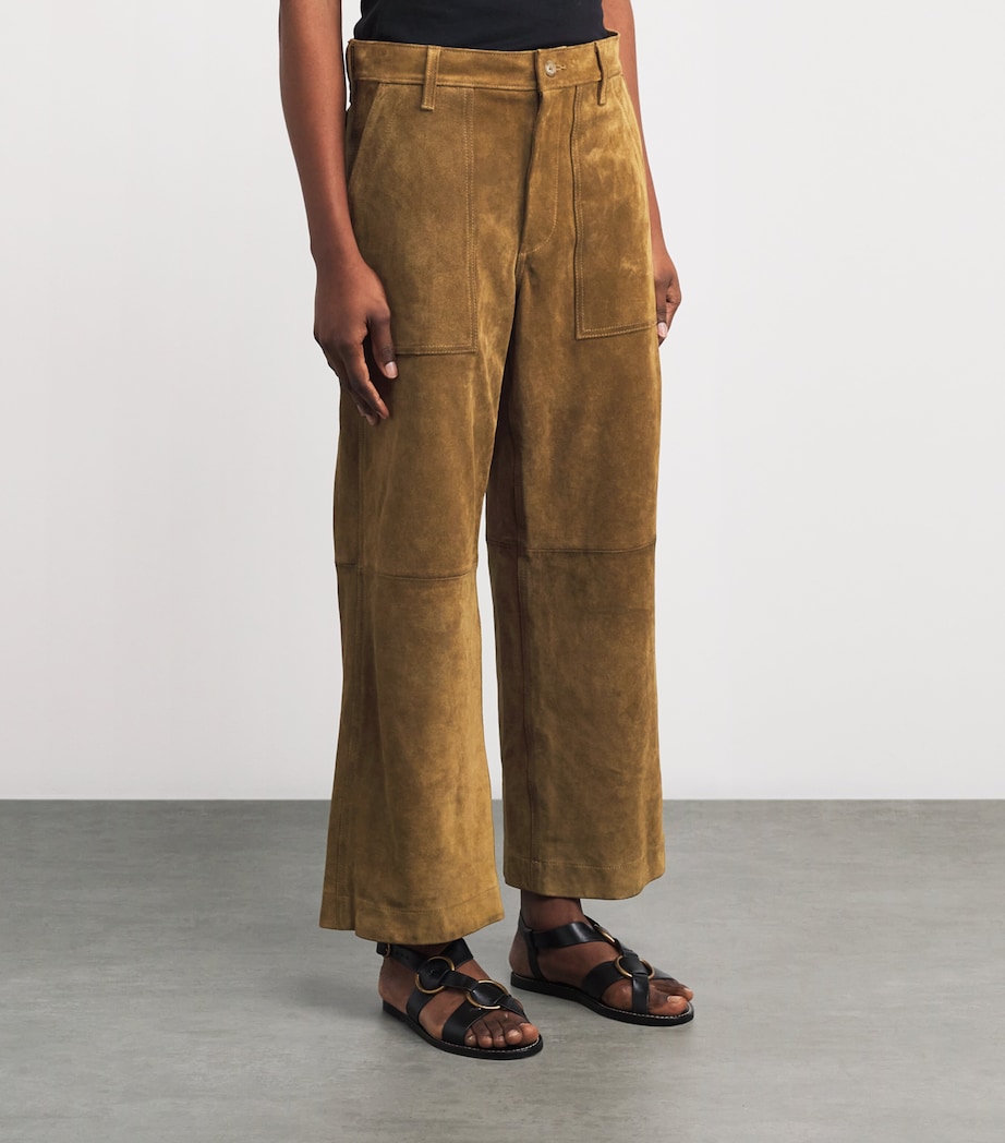 Suede Wide-Leg Trousers ARTICHOKE Image 3