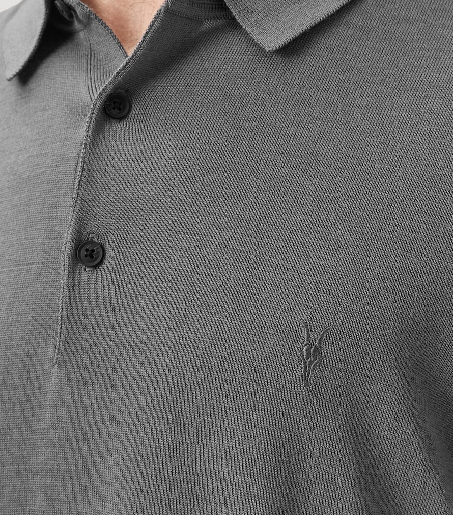 Merino Wool Mode Polo Shirt ASHER GREY Image 7