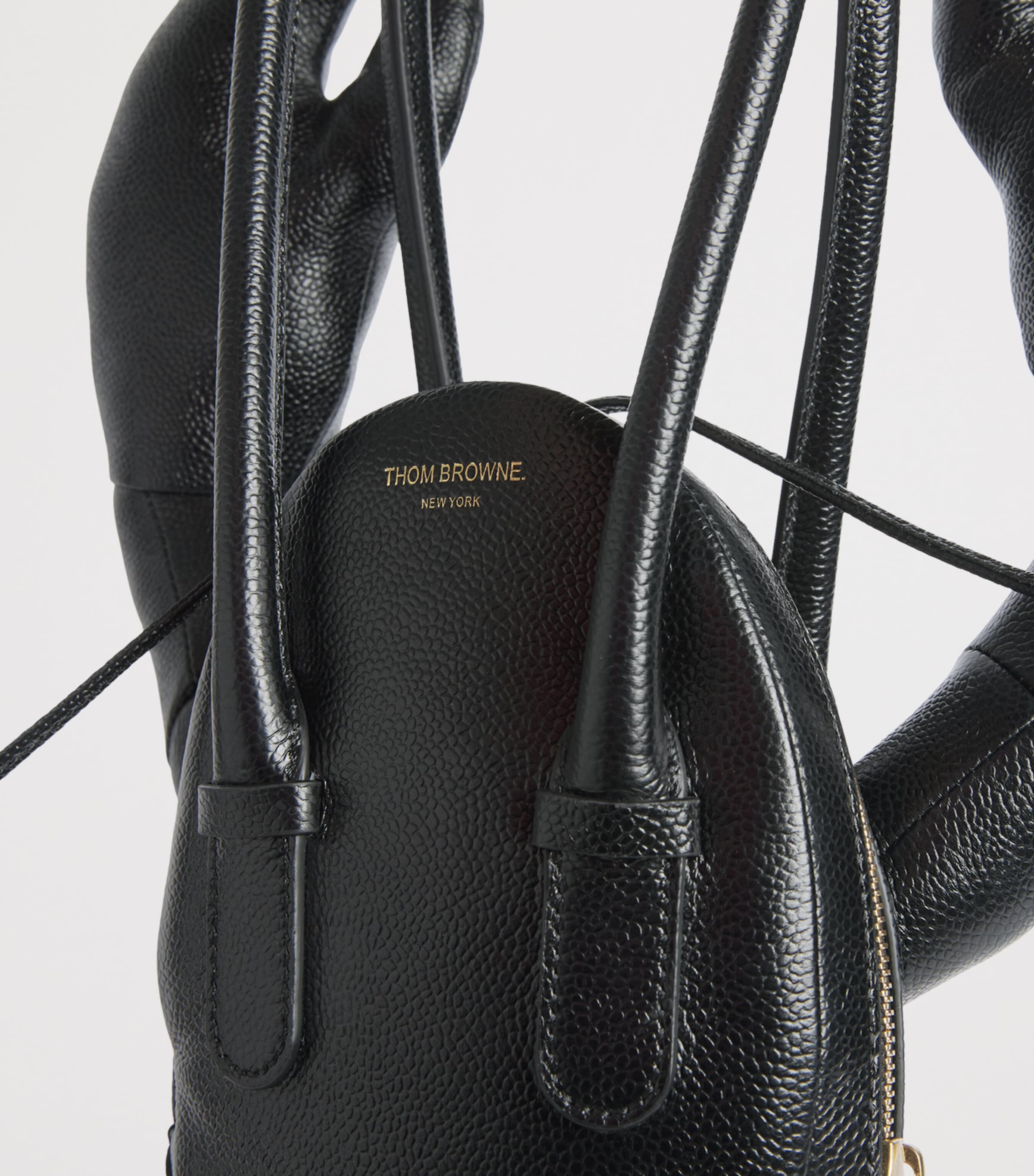 Thom Browne Pebble Grain Leather Lobster Bag Black Image 7