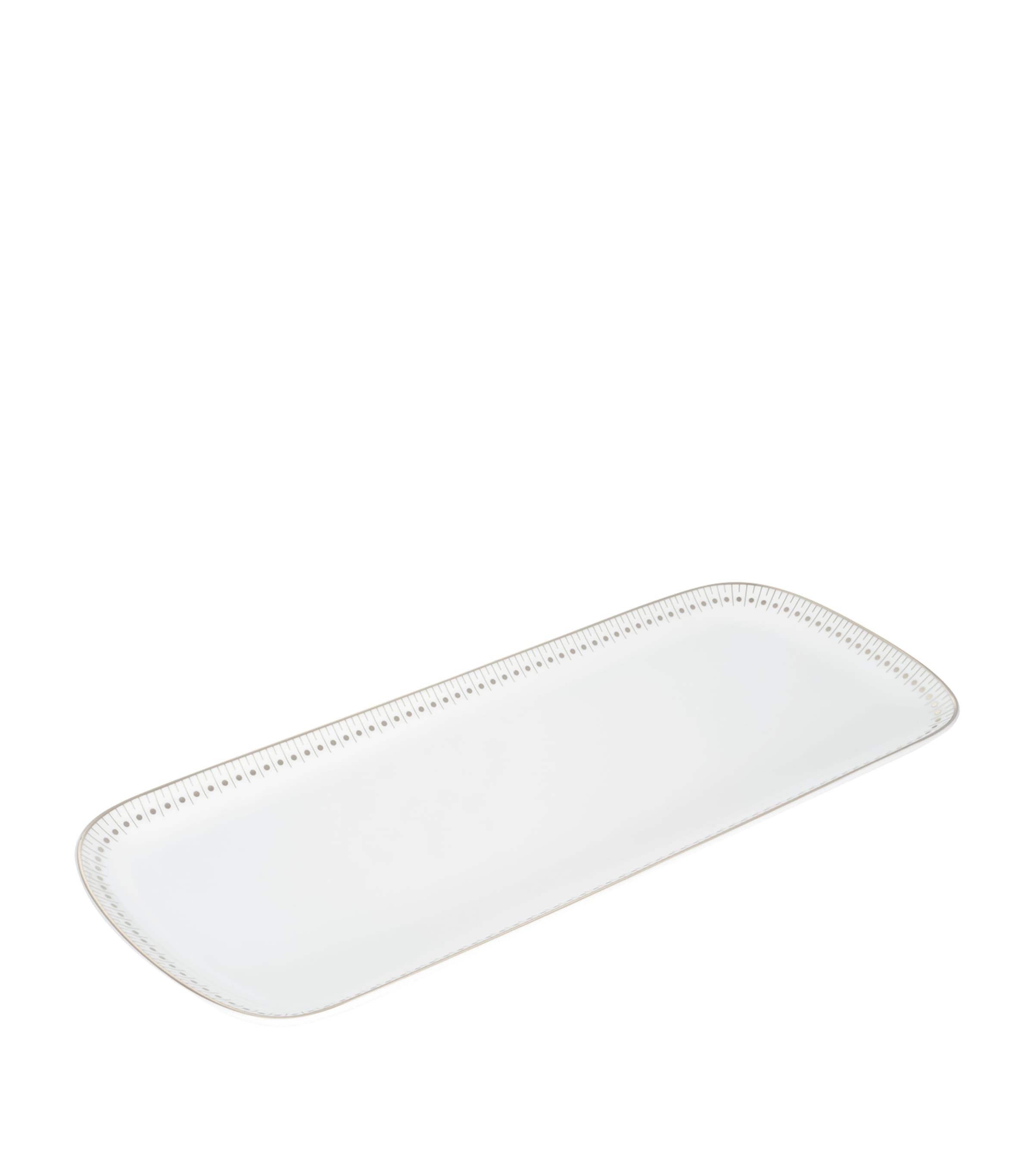 Christofle Malmaison Impériale Platinum Cake Dish (37cm) White Image 2