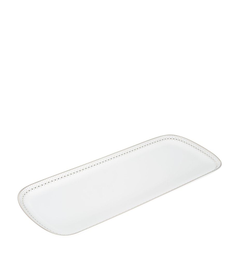 Christofle Malmaison Impériale Platinum Cake Dish (37cm) White Image 2