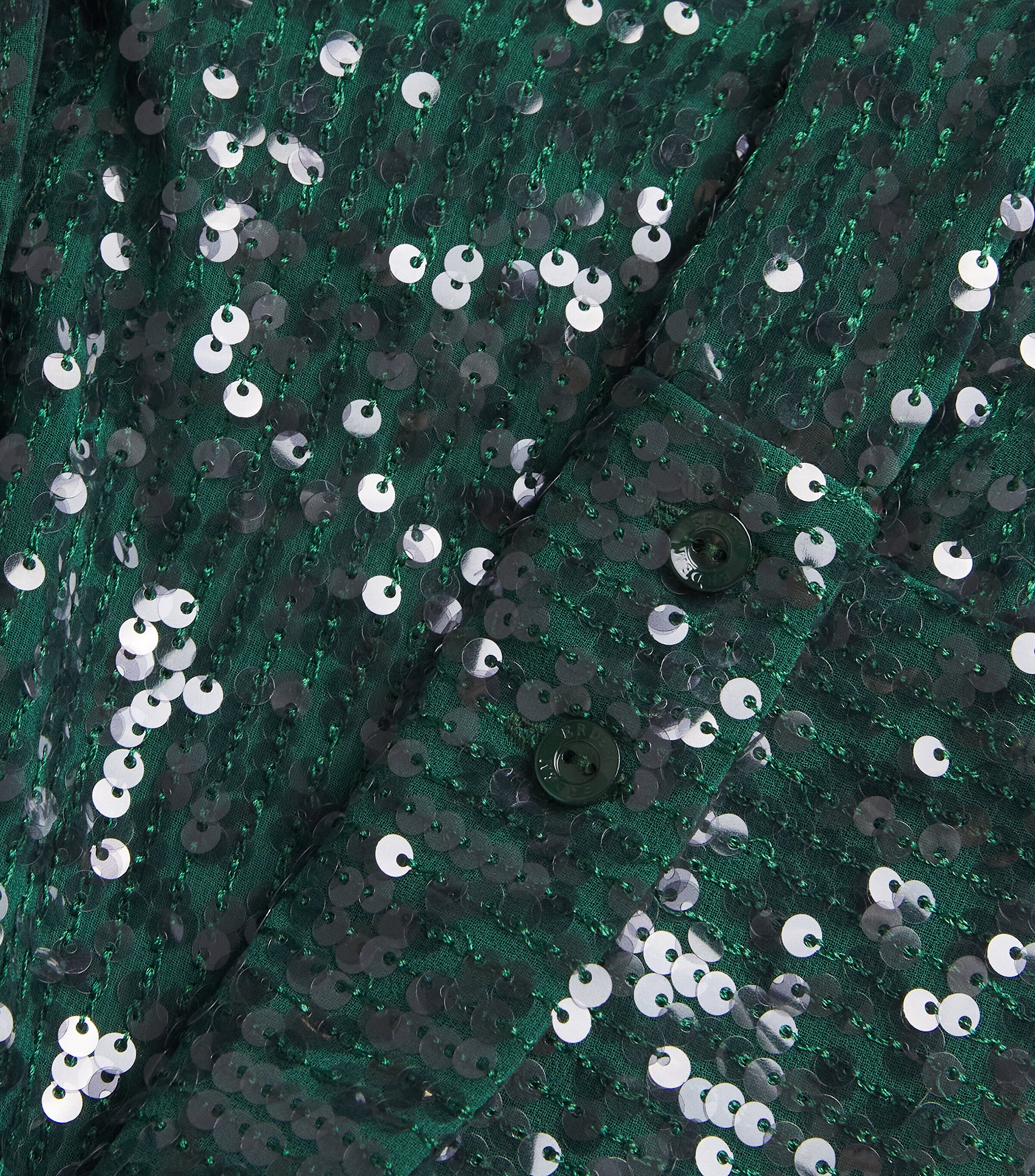 Chiffon Sequinned Shirt DARK GREEN Image 5