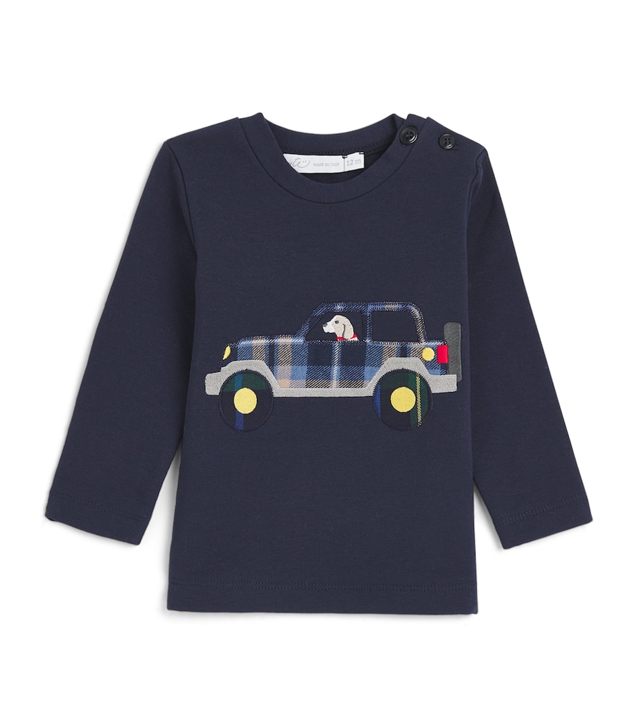Per Te Mens Car Sweater (3-24 Months) Blu Image 1