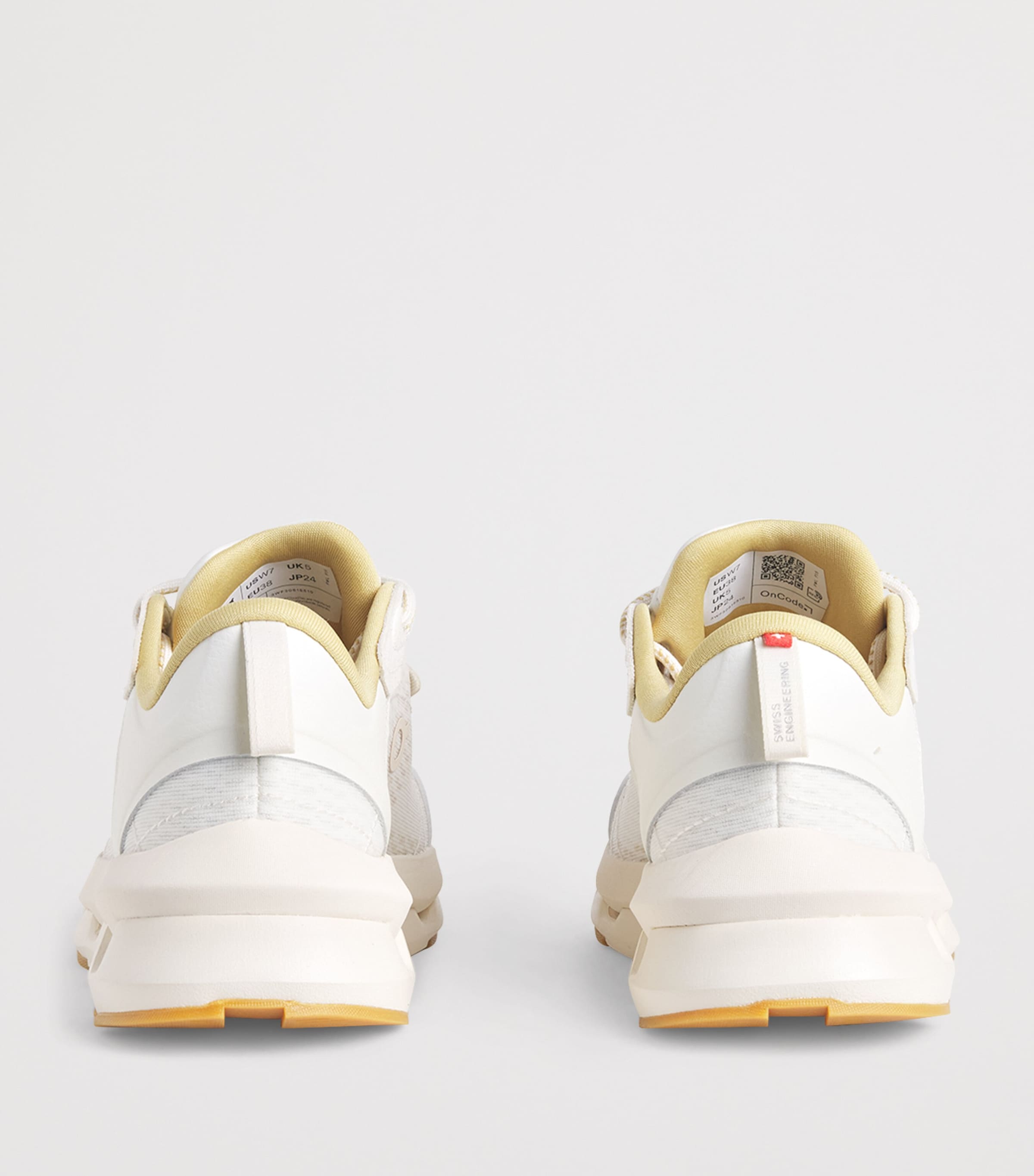 On Womens Cloudzone Moon Sneakers Ivory Putty Image 4