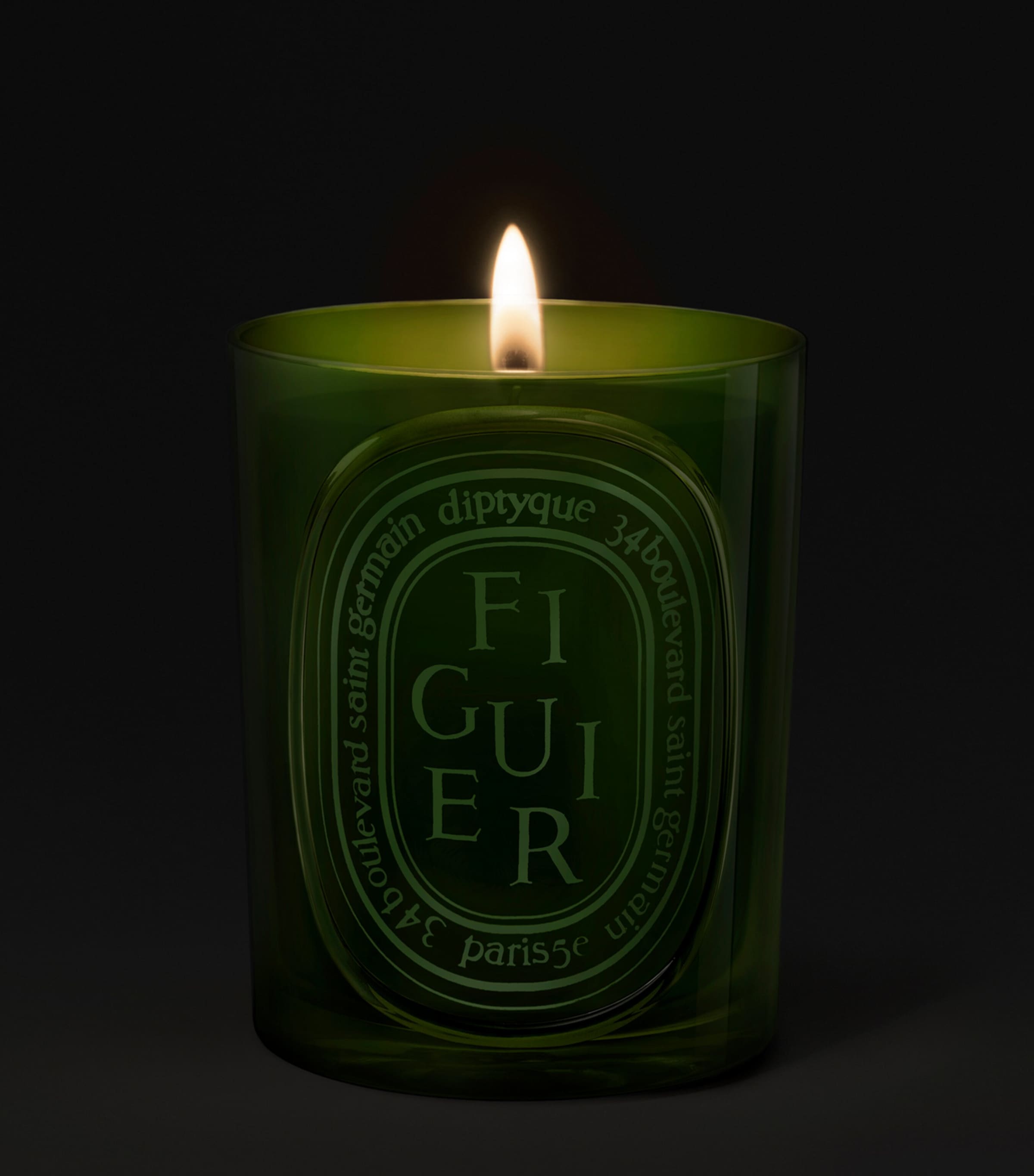 【新品】diptyque Figuier カラーキャンドル グリーン　300g Diptyque Figuier Coloured Candle (300g) | Harrods UK