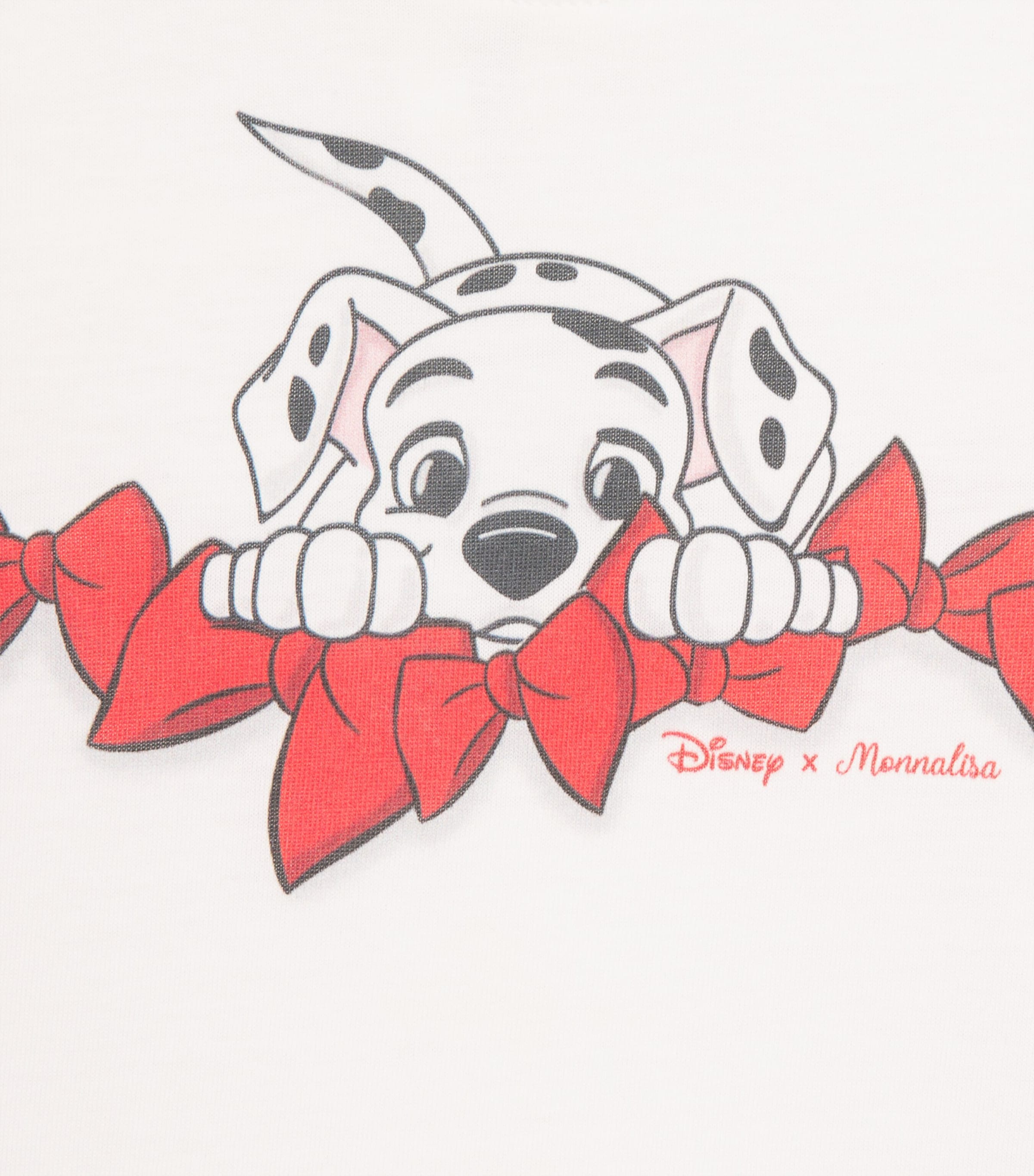 Monnalisa x Disney Cotton Dalmatian T-Shirt (6 Months-6 Years) Panna Image 3