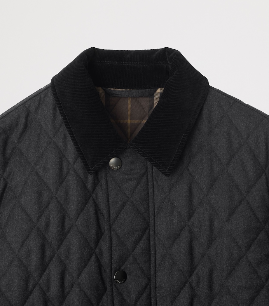 Wool Quilted Barn Jacket CHARCOAL Image 6