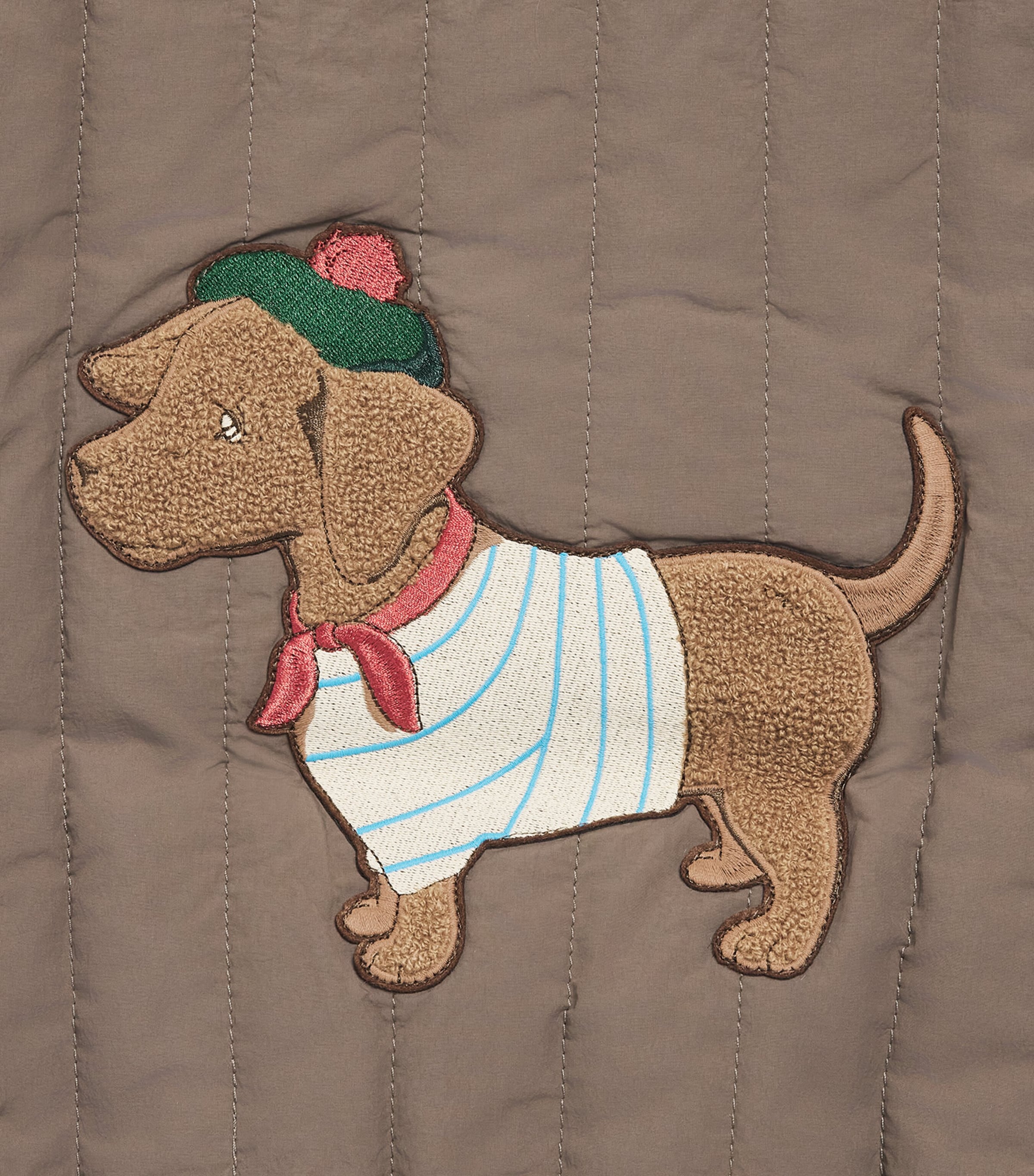 KONGES SLOJD Quilted Juno Bomber Jacket Walnut Image 3