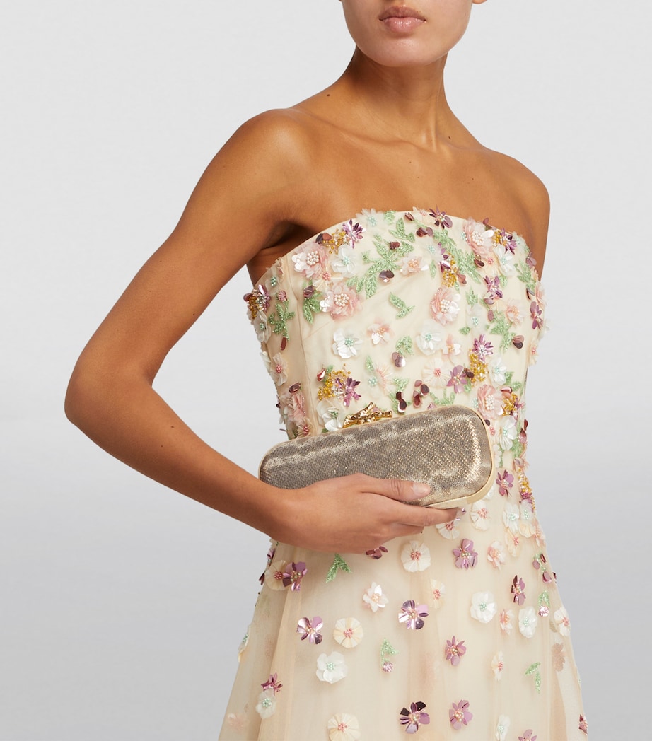 Maria Oliver Lizard Skin Emilia Clutch Bag Natural Corda Image 5