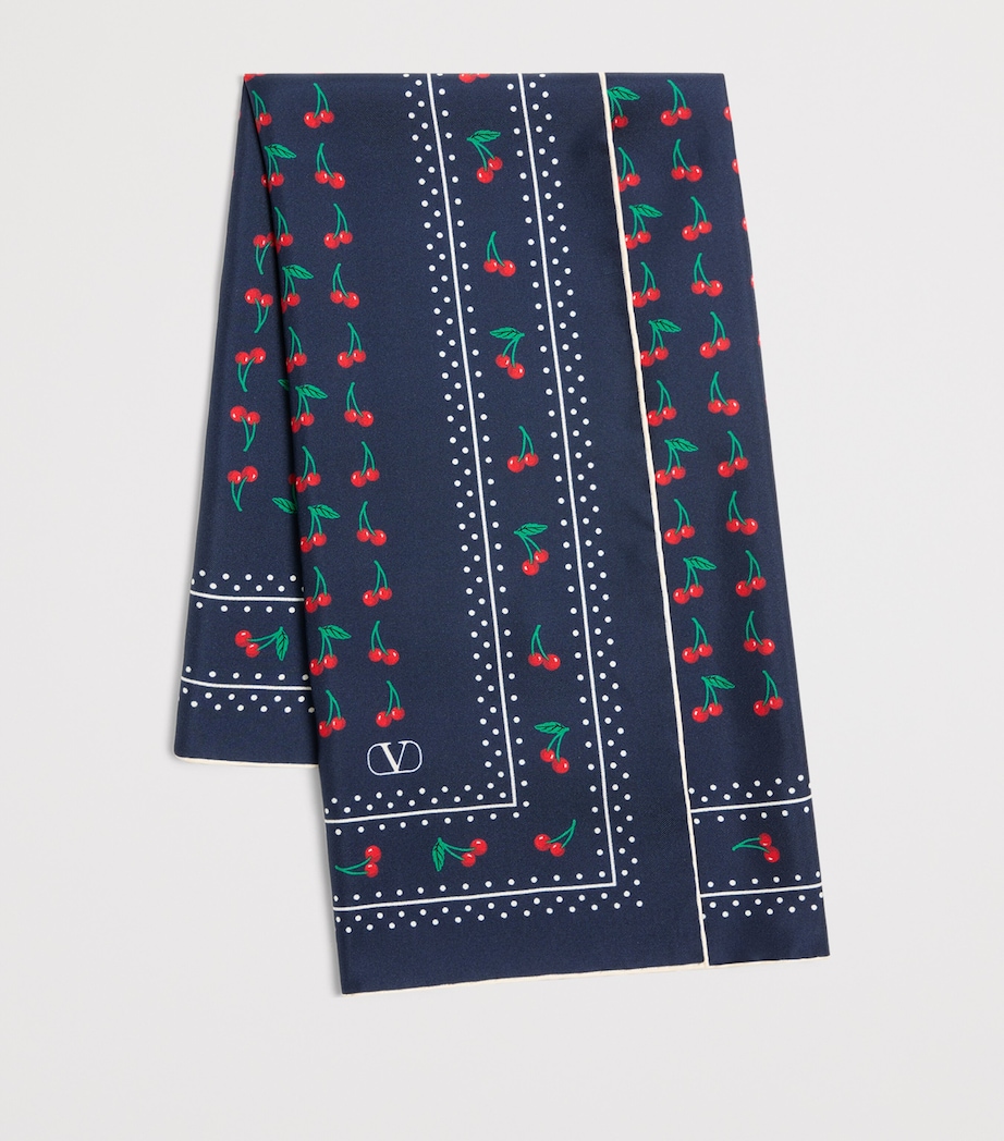 Silk Cherryfic Print Scarf CEU Image 2