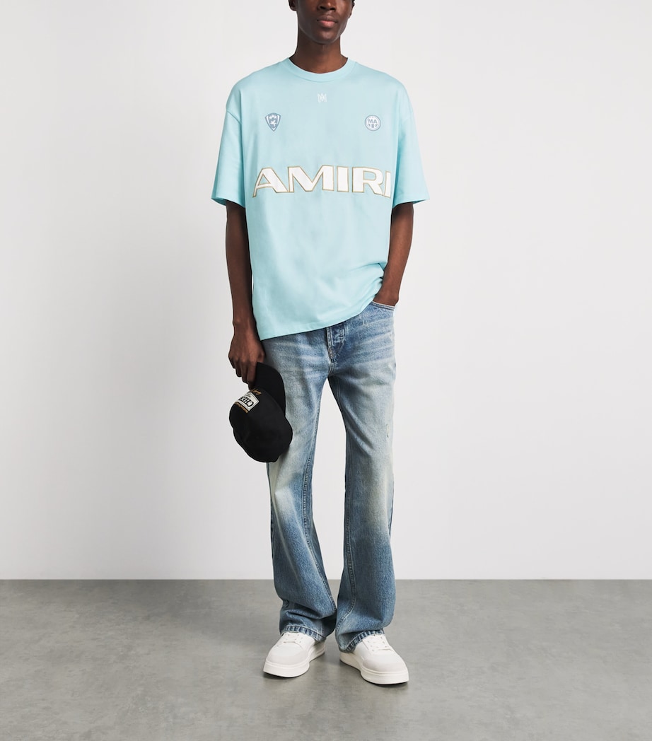 AMIRI Mens Cotton Sport 94 T-Shirt Sky Image 2