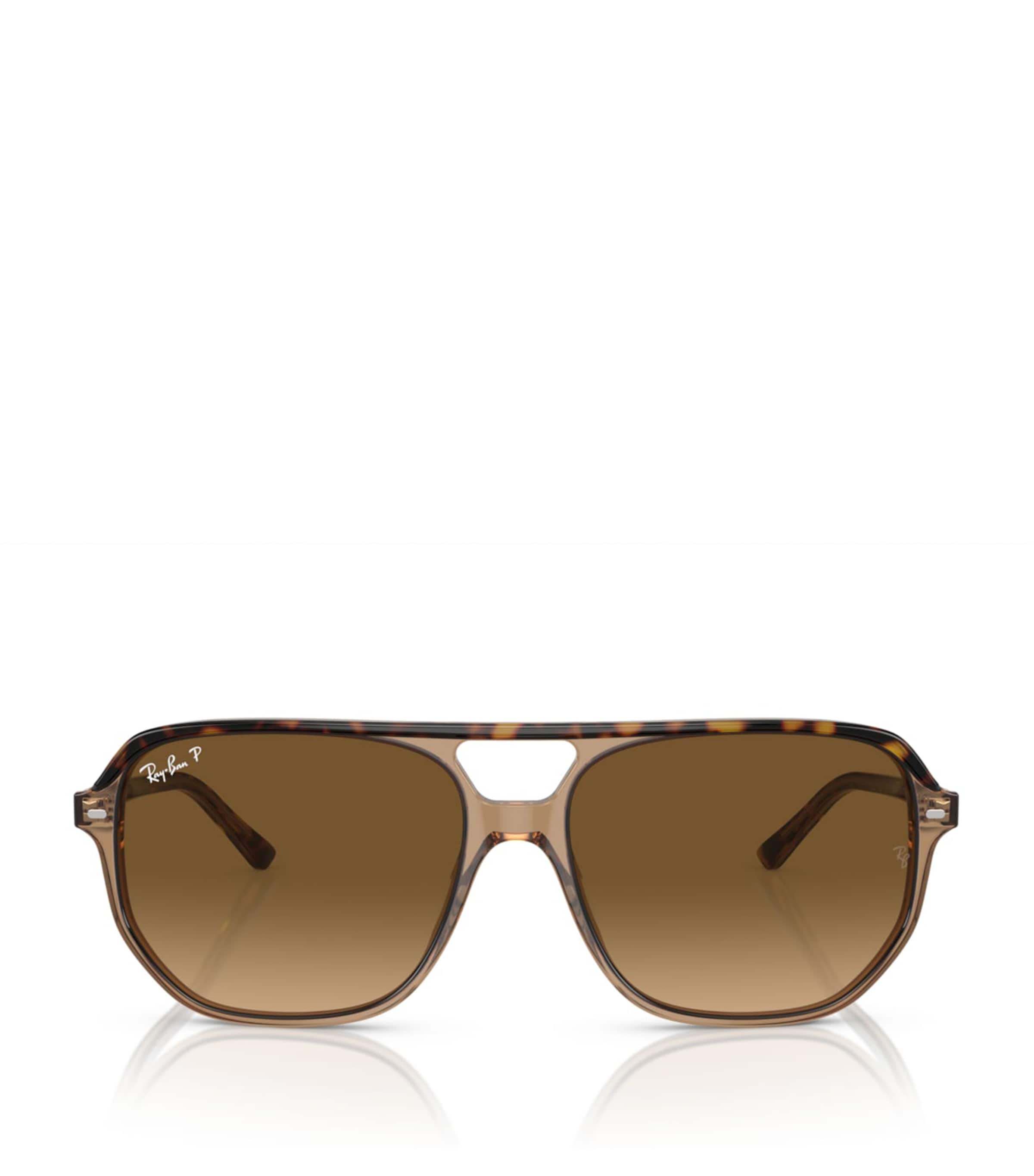 Ray Ban Womens Gold Rb2205 Rectangle-frame Acetate Sunglasses In Gold