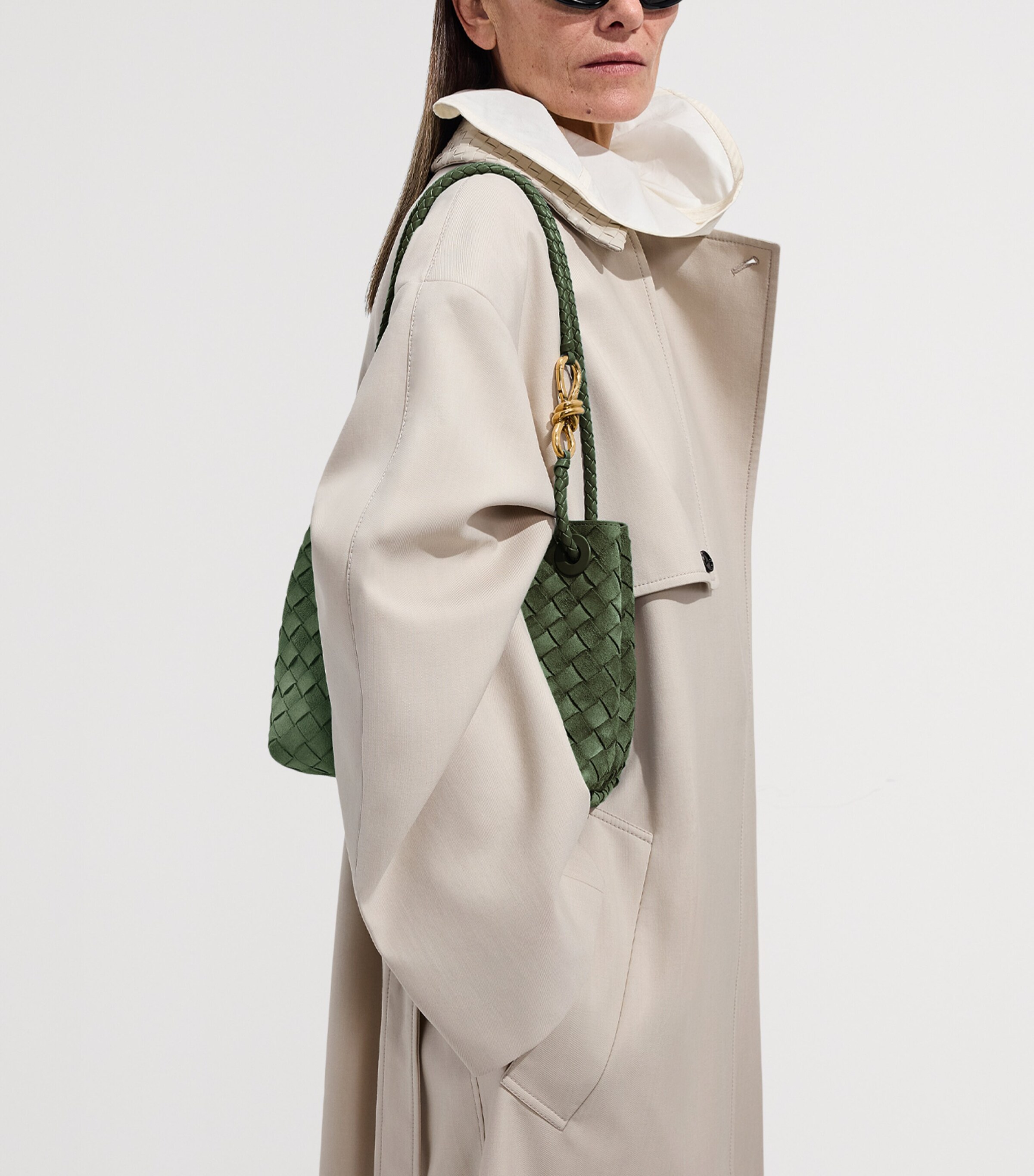 Bottega Veneta Small Suede Andiamo Top-Handle Bag Image 5