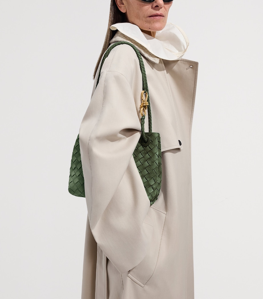 Bottega Veneta Small Suede Andiamo Top-Handle Bag Image 5