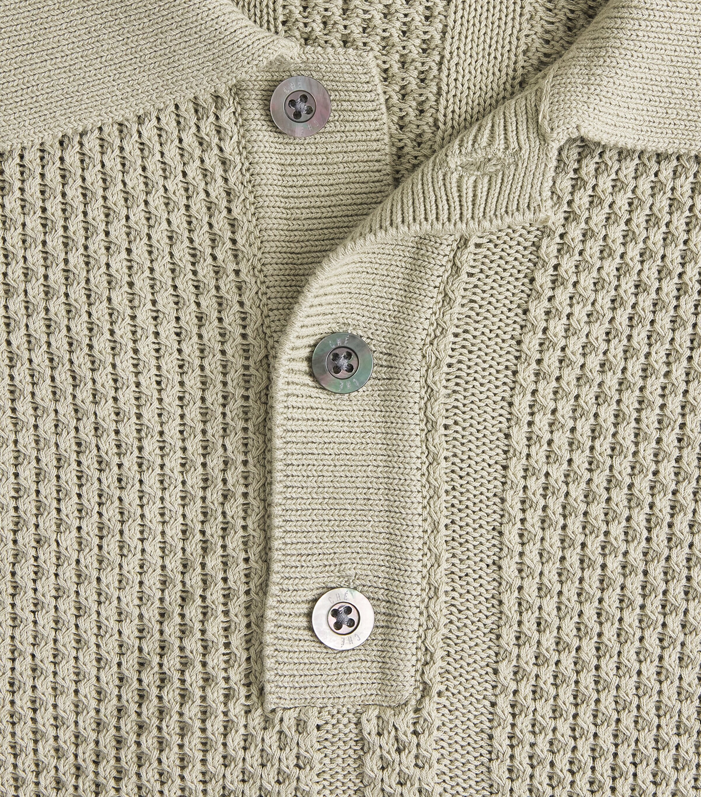 CHÉ Mens Cotton Santino Polo Shirt Sage Image 6