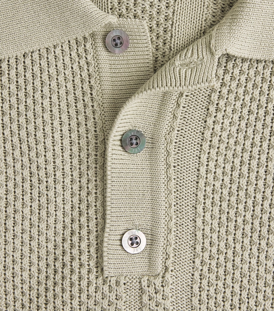 CHÉ Mens Cotton Santino Polo Shirt Sage Image 6