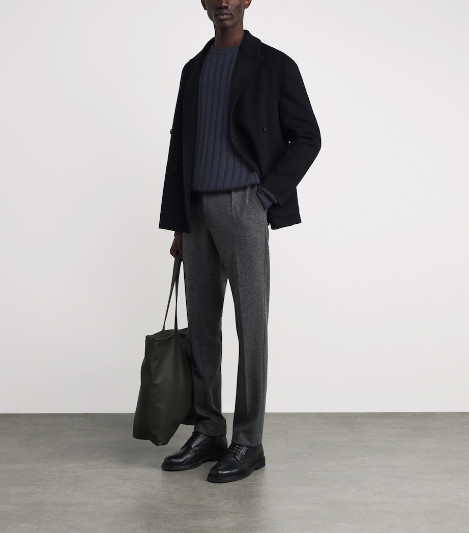 Cashmere Rib-Knit Peel Sweater SD7666 DARK NAVY Image 2