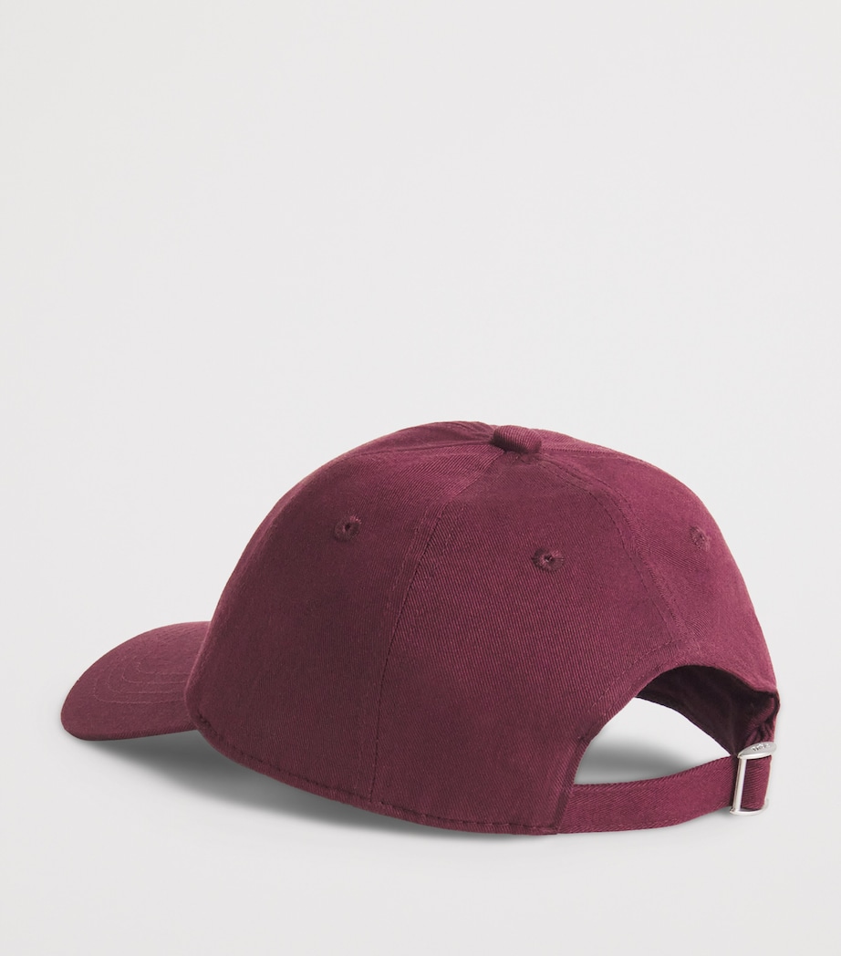 Cotton Slogan Baseball Cap WN / WINE Image 3